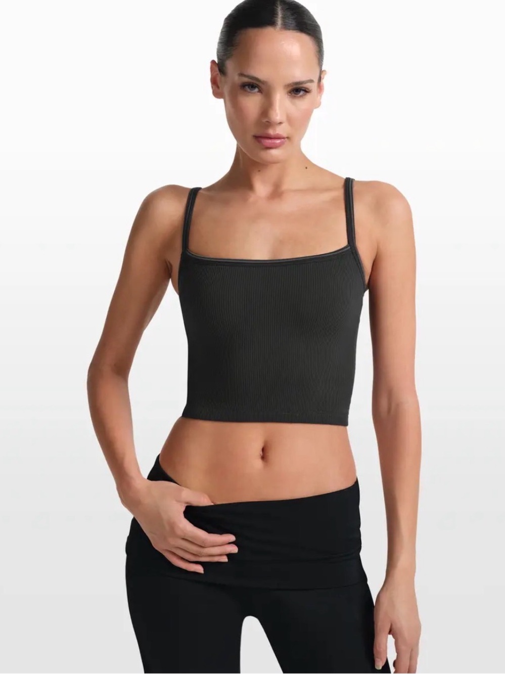 NikeSKIMS Ribbed Seamless Cami Tank - Obsidian/Armor